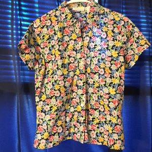 Flower Button Up